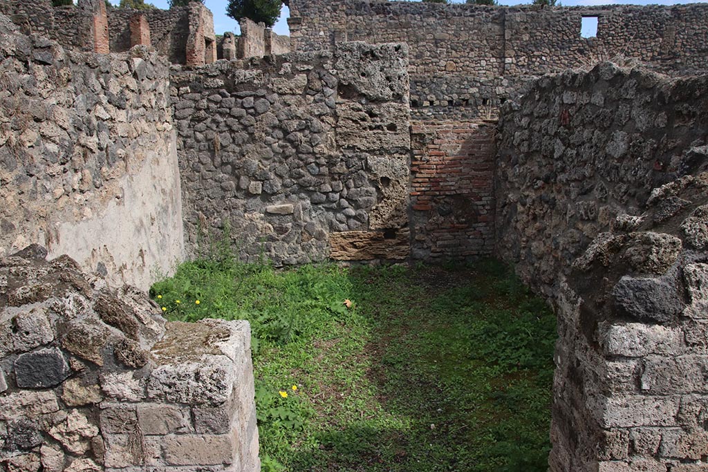 I.1.9 Pompeii. October 2024. Looking east through doorway into rear room. Photo courtesy of Klaus Heese.