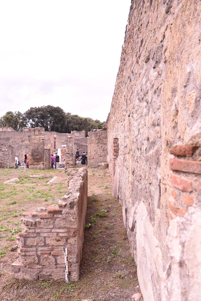 I.4.2 Pompeii. October 2019. Detail of wall on south side of corridor in garden area.
Foto Tobias Busen, ERC Grant 681269 D�COR.
