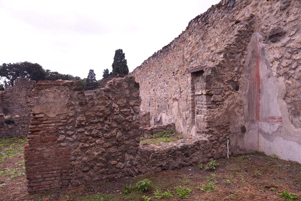 I.4.2 Pompeii. October 2019. West wall of windowed triclinium overlooking garden area.
Foto Tobias Busen, ERC Grant 681269 D�COR.

