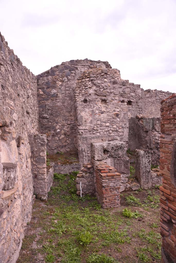 I.4.9 Pompeii. October 2019. Courtyard n, looking south towards doorway to room o.
Foto Tobias Busen, ERC Grant 681269 D�COR.
