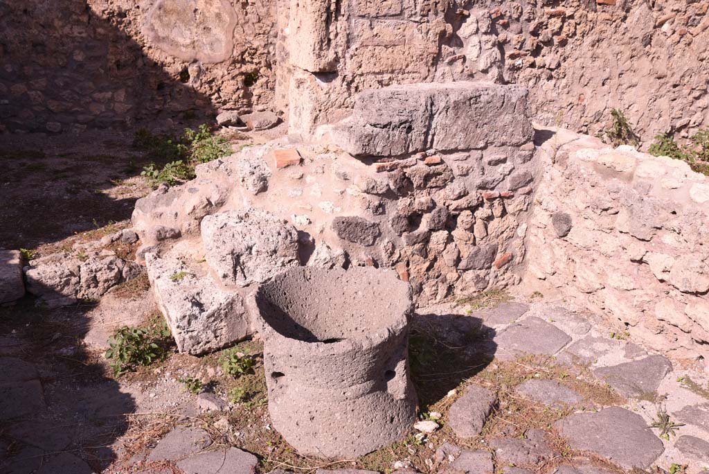 I.4.12 Pompeii. October 2019. Area g, in north-east corner of room b, site of steps to upper floor rooms.
Foto Tobias Busen, ERC Grant 681269 D�COR.
