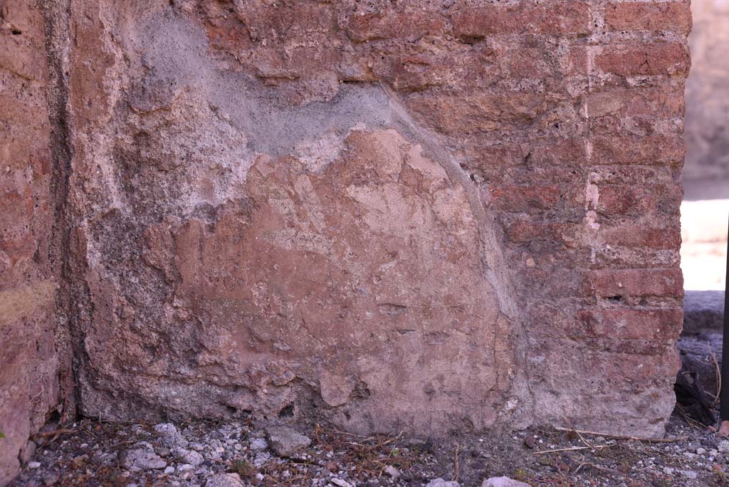 I.4.16 Pompeii. October 2019. Detail of remaining stucco on north wall in north-west corner.
Foto Tobias Busen, ERC Grant 681269 D�COR.

