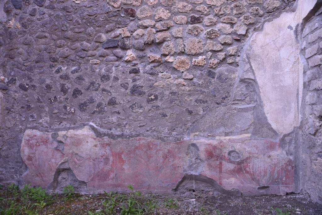 I.4.25 Pompeii. October 2019. Room 50, detail from painted zoccolo on west wall. 
Foto Tobias Busen, ERC Grant 681269 D�COR
