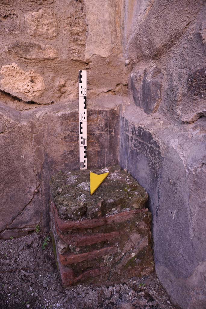 I.4.25 Pompeii. October 2019. Room 51, south wall, detail from south-west corner. 
Foto Tobias Busen, ERC Grant 681269 D�COR
