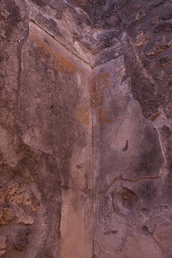 I.4.25 Pompeii. October 2019. Room 36, upper south-west corner of cubiculum.
Foto Tobias Busen, ERC Grant 681269 D�COR.
