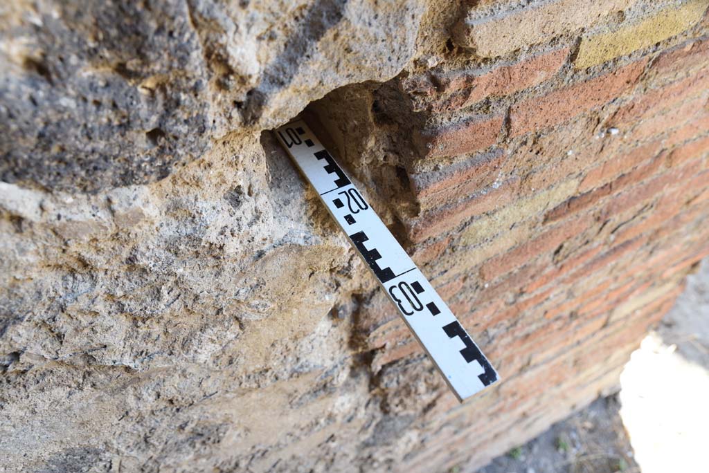 I.4.25 Pompeii. September 2020. Room 24, detail from west end of south wall.   
Foto Tobias Busen, ERC Grant 681269 D�COR.
