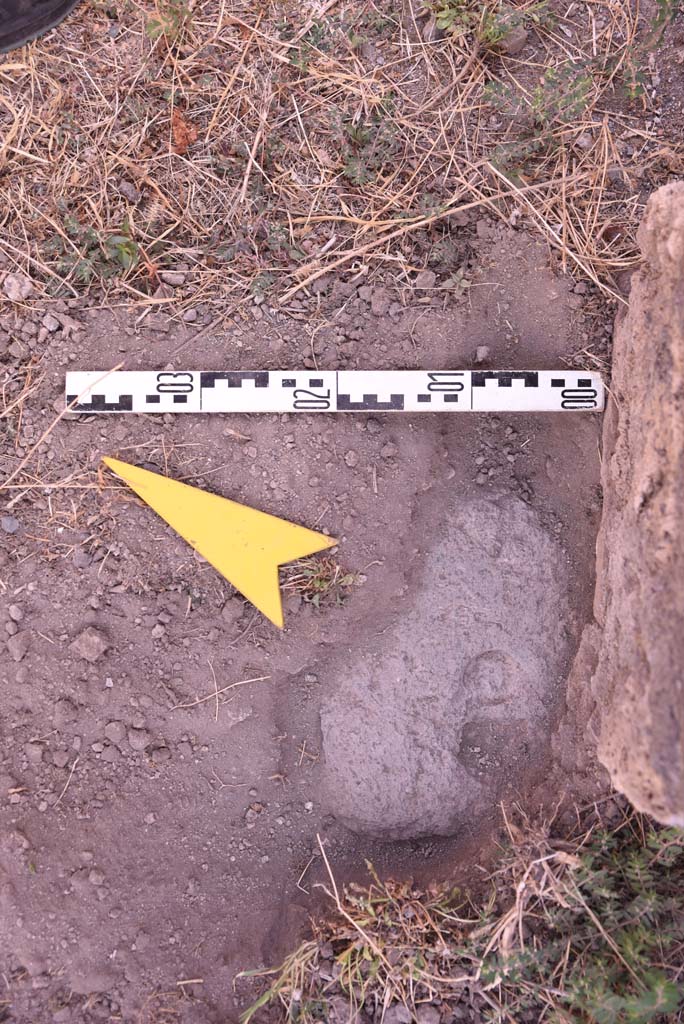 I.4.25 Pompeii. September 2020. Room 59, detail of doorway threshold on south side of doorway.
Foto Tobias Busen, ERC Grant 681269 DÉCOR.