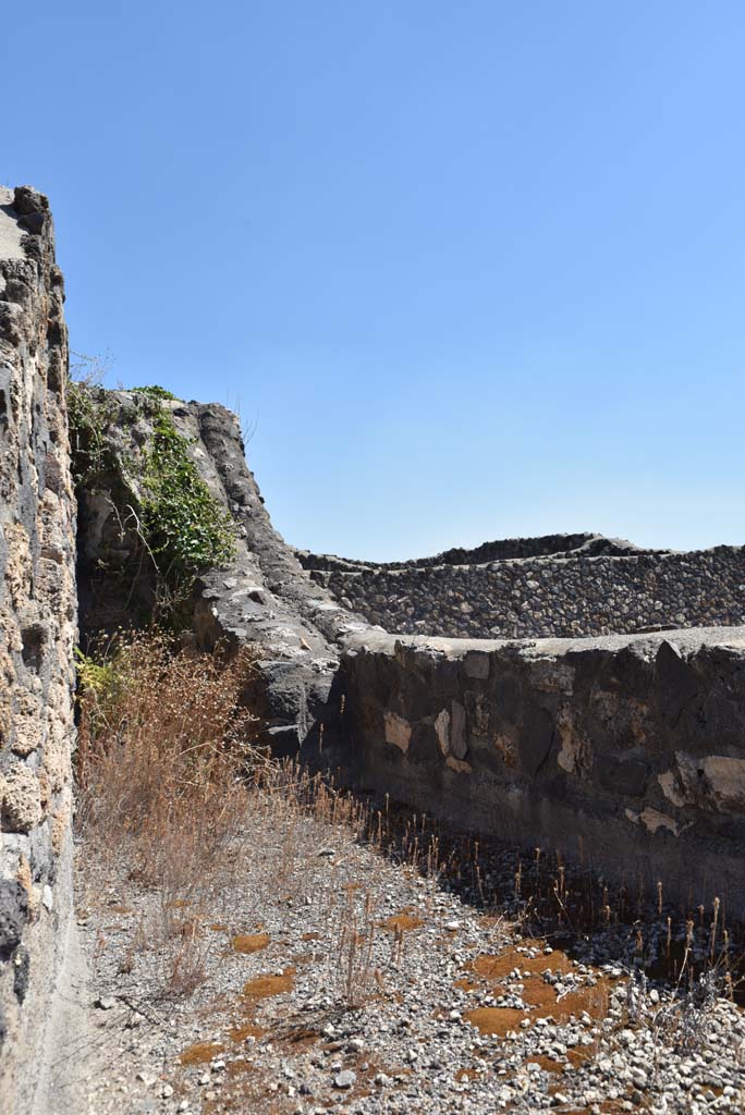 I.4.25 Pompeii. September 2020.
Upper Peristyle 56/Middle Peristyle 17, detail behind retaining wall on east side of steps.
Foto Tobias Busen, ERC Grant 681269 DÉCOR