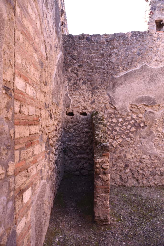 I.4.27 Pompeii. October 2019. Looking west to latrine in south-west corner of bar or sales-room .
Foto Tobias Busen, ERC Grant 681269 D�COR.
