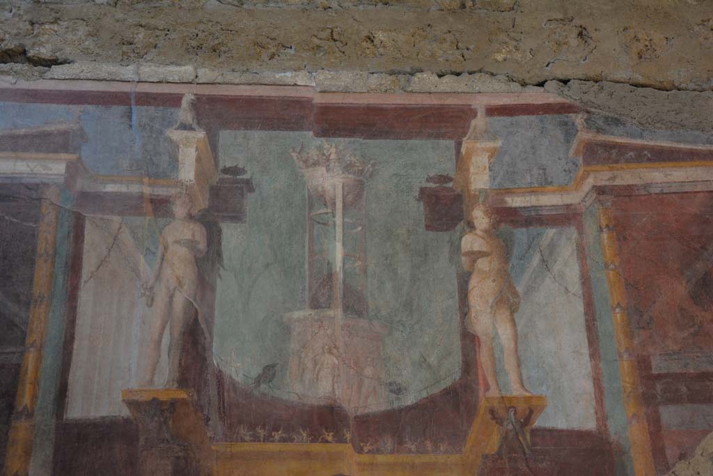 I.6.2 Pompeii. September 2019. Detail from upper centre of north wall.
Foto Annette Haug, ERC Grant 681269 DÉCOR.