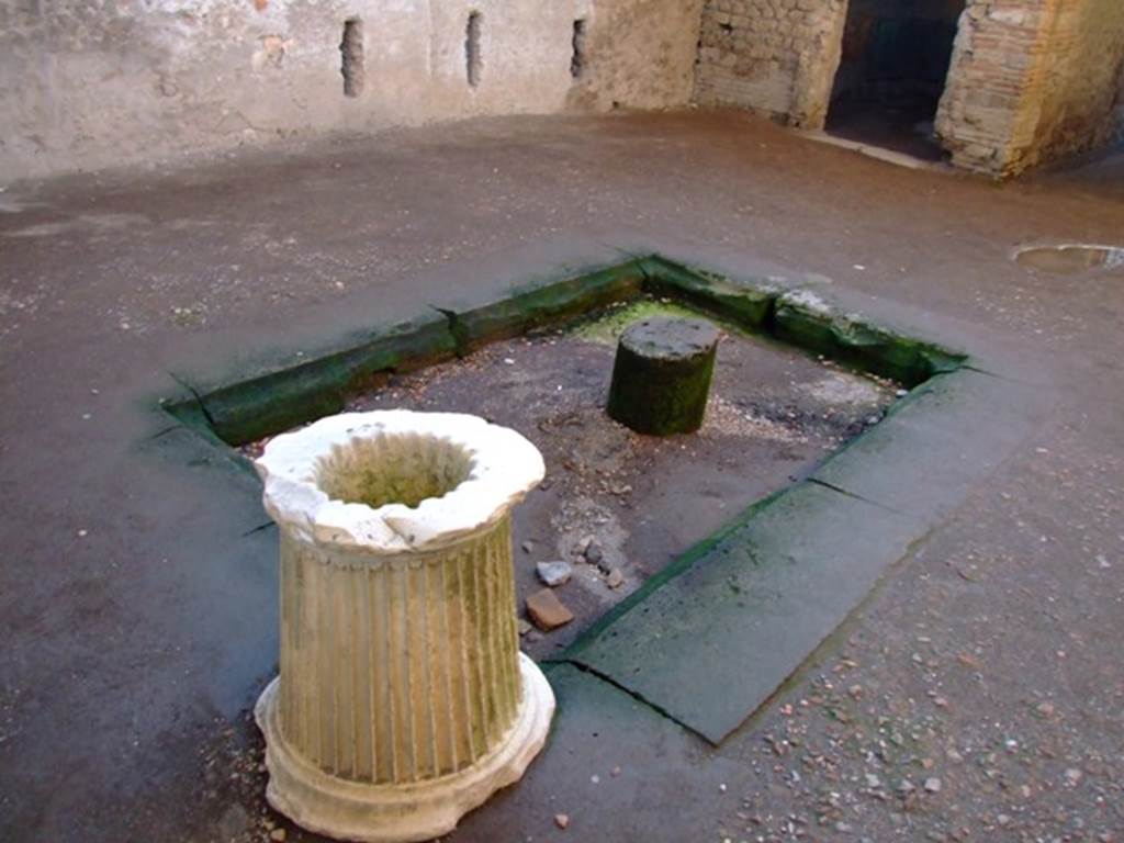 I.6.4 Pompeii. March 2009. Room 1, atrium. Impluvium and puteal.