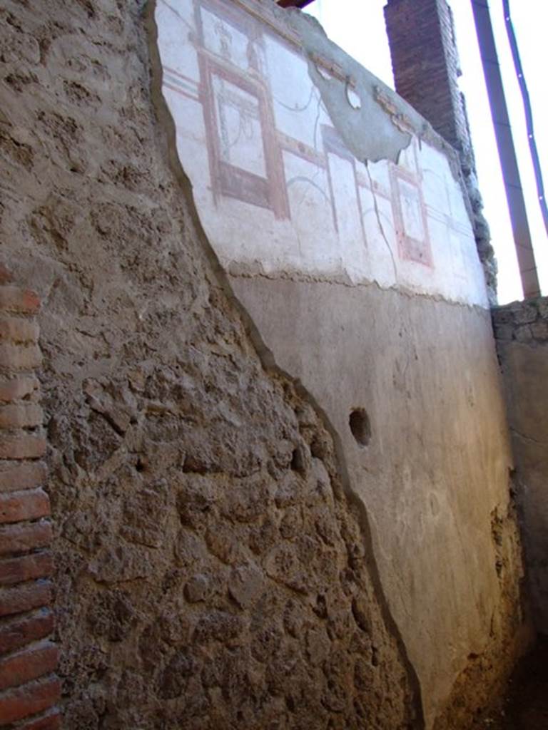 I.6.4 Pompeii. March 2009. Room 6, North wall. The painters were also interrupted on this wall, as well as on the south one.