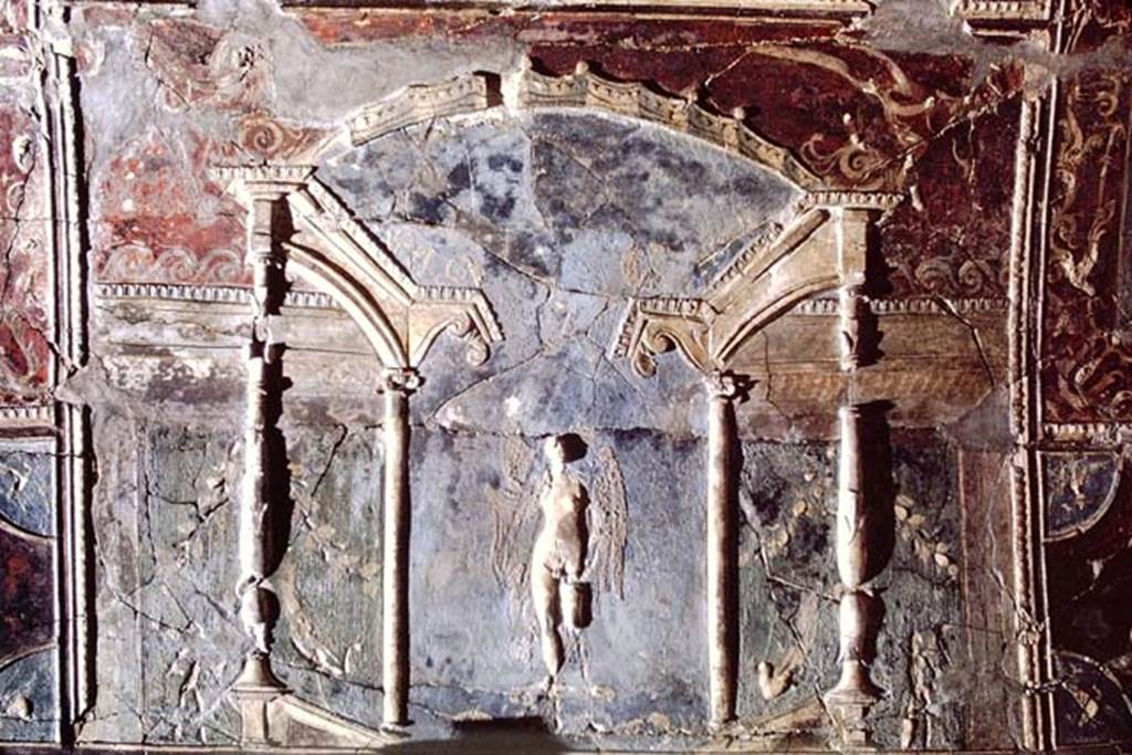 I.6.4 Pompeii, 1968. Centre of east side of vault of sacellum. Photo by Stanley A. Jashemski.
Source: The Wilhelmina and Stanley A. Jashemski archive in the University of Maryland Library, Special Collections (See collection page) and made available under the Creative Commons Attribution-Non Commercial License v.4. See Licence and use details.
J68f0588