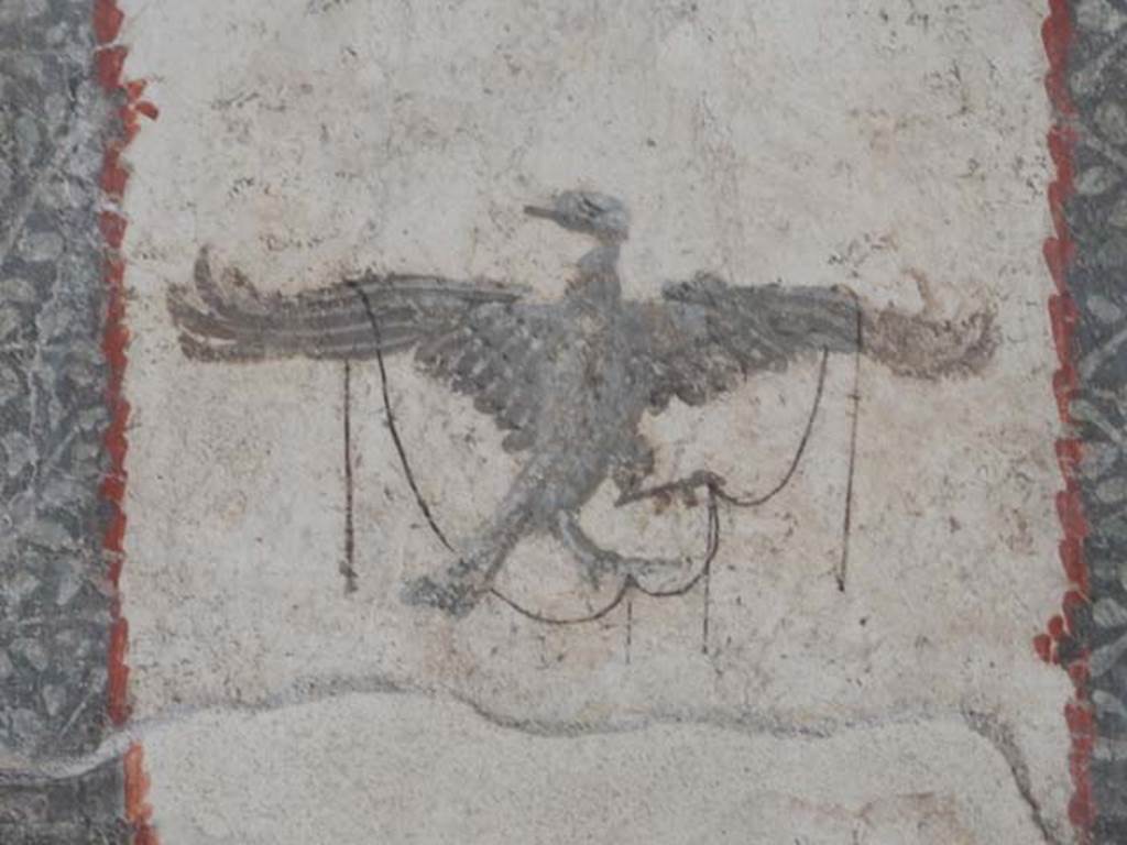 I.6.7 Pompeii. May 2016. Detail from south end of west wall. Photo courtesy of Buzz Ferebee.