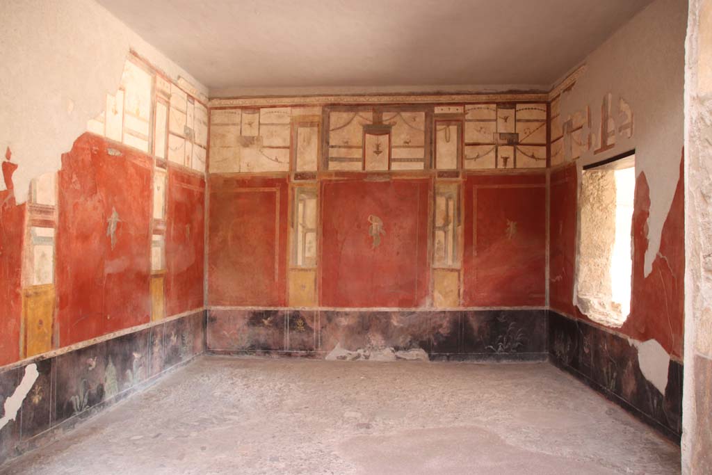 I.6.7 Pompeii. September 2017. Looking towards east wall of large oecus, on east side of atrium. Photo courtesy of Klaus Heese.
