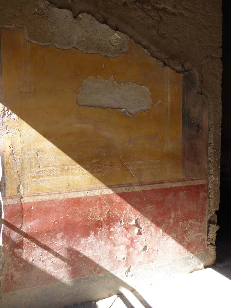 I.6.11 Pompeii. September 2015. Detail of west wall of atrium in south-west corner.
Foto Annette Haug, ERC Grant 681269 D�COR.
