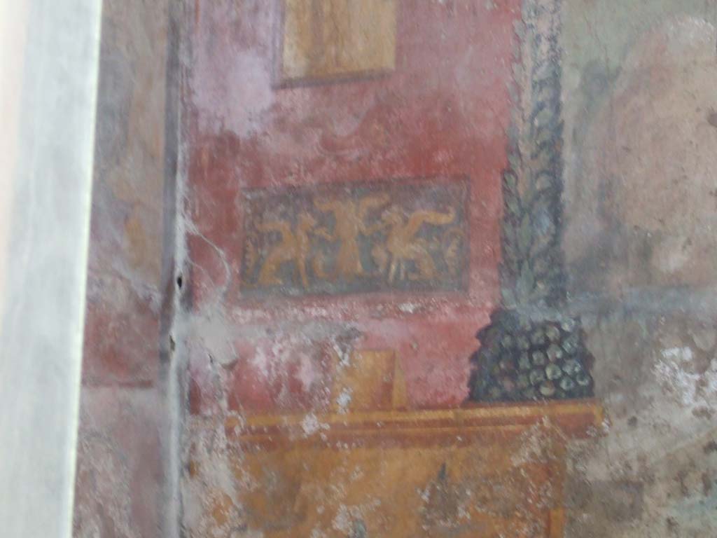 I.6.15 Pompeii. May 2006. Room 9, west end of north wall of small garden.