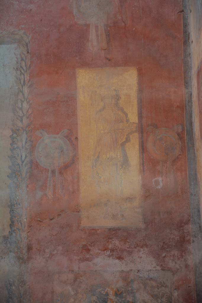 I.6.15 Pompeii. March 2019. Room 9, east end of north wall of small garden.
Foto Annette Haug, ERC Grant 681269 DÉCOR