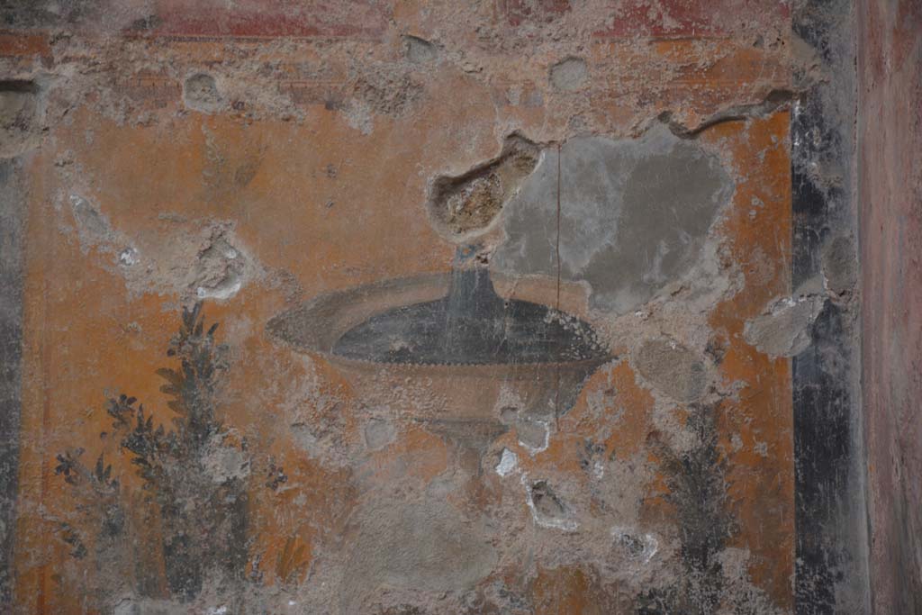 I.6.15 Pompeii. March 2019. Room 9, east end of north wall, detail of painting of fountain.
Foto Annette Haug, ERC Grant 681269 DÉCOR