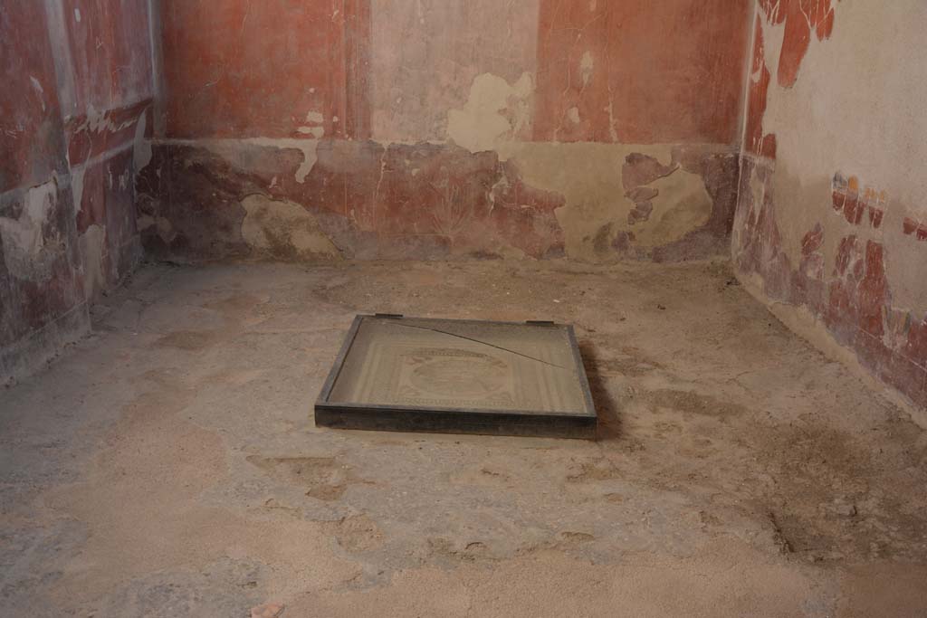 I.7.1 Pompeii. October 2019. Looking east across flooring to mosaic centrepiece of Nile scene.
Foto Annette Haug, ERC Grant 681269 DÉCOR.

