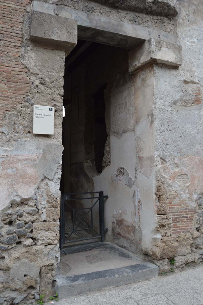 I.7.1, Pompeii. October 2017. Looking towards west side of entrance doorway
Foto Taylor Lauritsen, ERC Grant 681269 D�COR.

