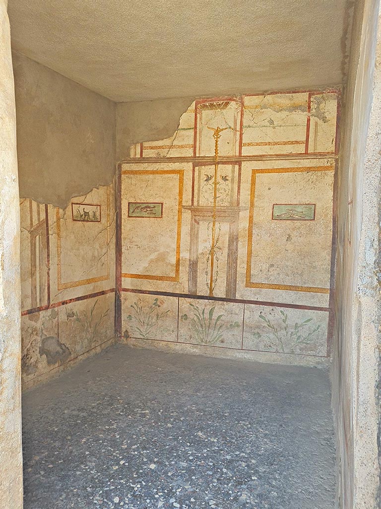 I.7.11 Pompeii. September 2024. 
Looking south into cubiculum on south-east side of atrium. Photo courtesy of Giuseppe Ciaramella.
