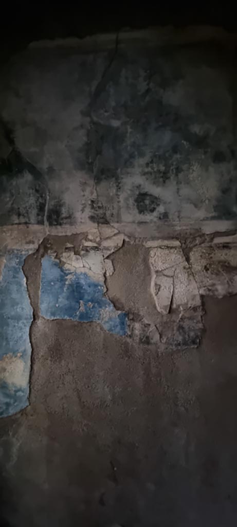 I.7.19 Pompeii. December 2023.
Detail from north wall of cubiculum. Photo courtesy of Miriam Colomer.

