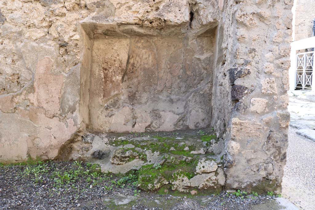 I.8.3 Pompeii. December 2018. Looking towards recess at north end of west wall. Photo courtesy of Aude Durand.