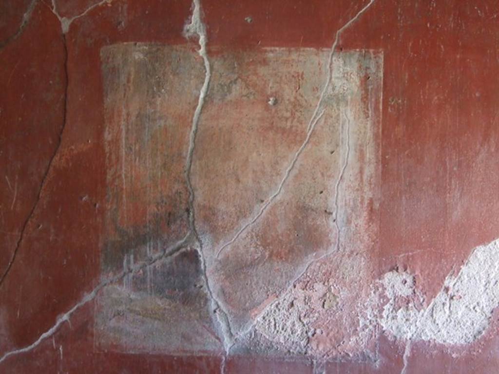 I.8.9 Pompeii. March 2009. Room 3. Rear room of caupona. Remains of wall painting on South wall.