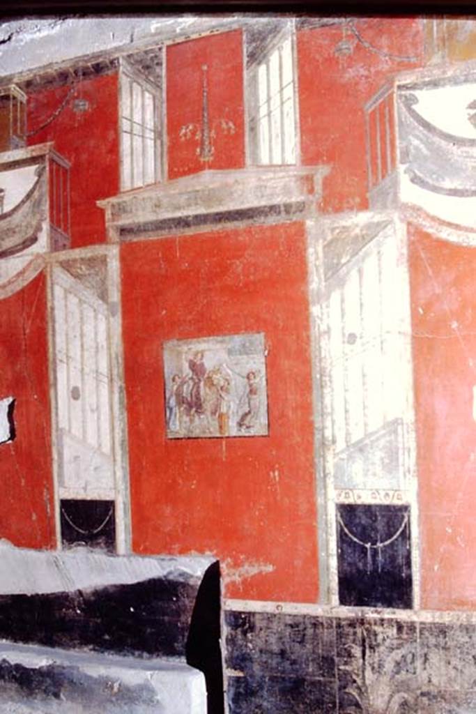 I.8.9 Pompeii, 1968. Room 7, east wall of triclinium with recess, and black zoccolo with painted plant. Photo by Stanley A. Jashemski.
Source: The Wilhelmina and Stanley A. Jashemski archive in the University of Maryland Library, Special Collections (See collection page) and made available under the Creative Commons Attribution-Non Commercial License v.4. See Licence and use details.
J68f0610