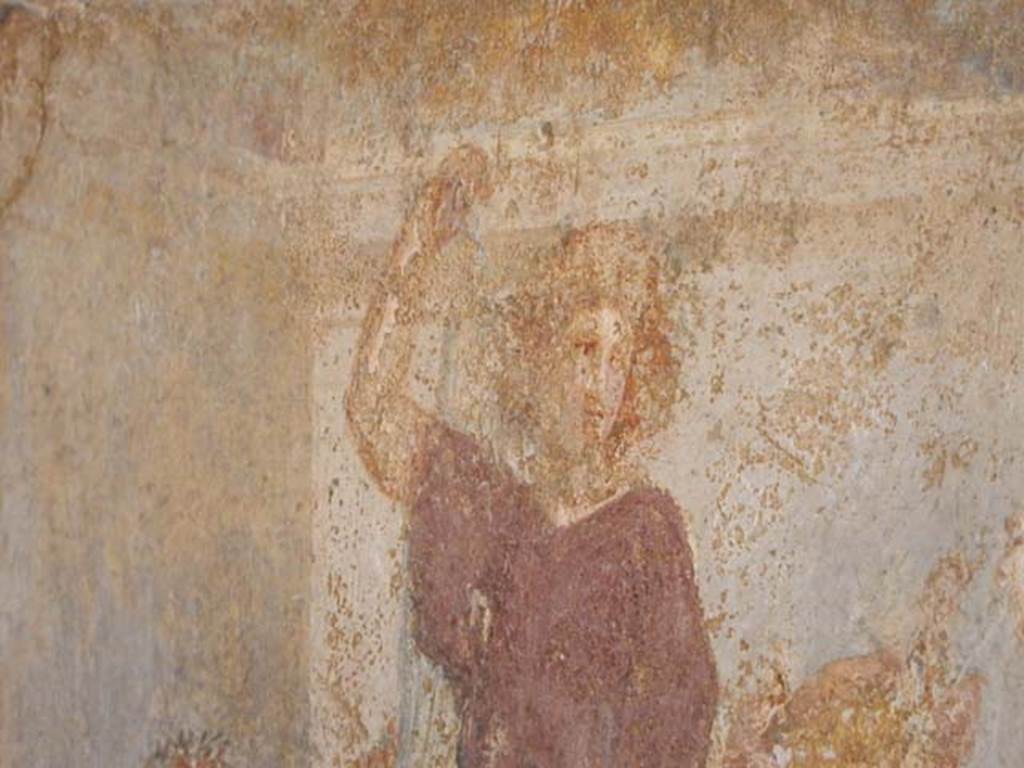 I.8.9 Pompeii. May 2015. Room 7, detail from wall painting of Europa and the Bull.
Photo courtesy of Buzz Ferebee.