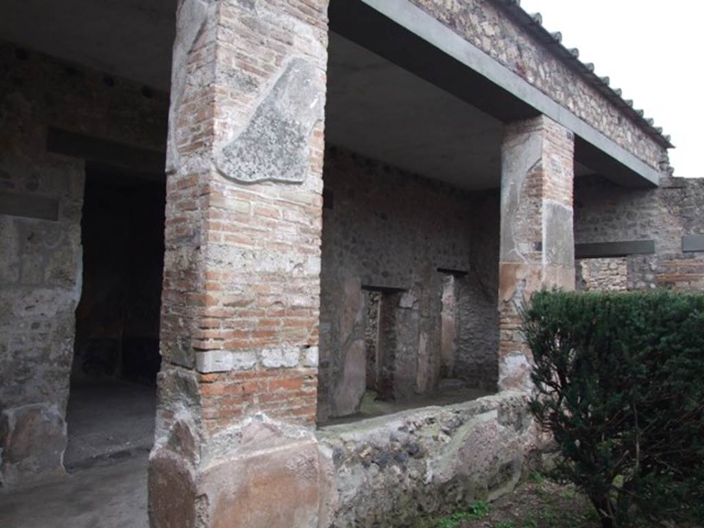 I.8.17 Pompeii. December 2007.
Looking north-west across garden 17 to rooms 18, 19 and staircase.
