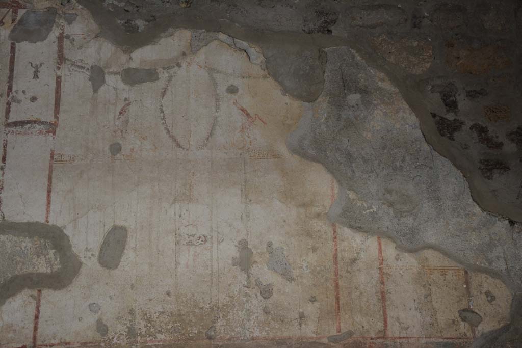 I.8.17 Pompeii. March 2019. Room 7, detail from upper south wall in centre.   
Foto Annette Haug, ERC Grant 681269 DÉCOR.
