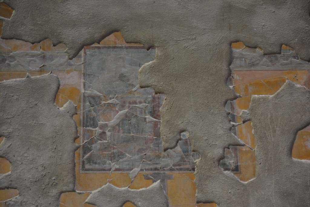 I.9.1 Pompeii. October 2019. Room 7, detail of a central painted panel from upper east wall of tablinum.
Foto Annette Haug, ERC Grant 681269 D�COR.

