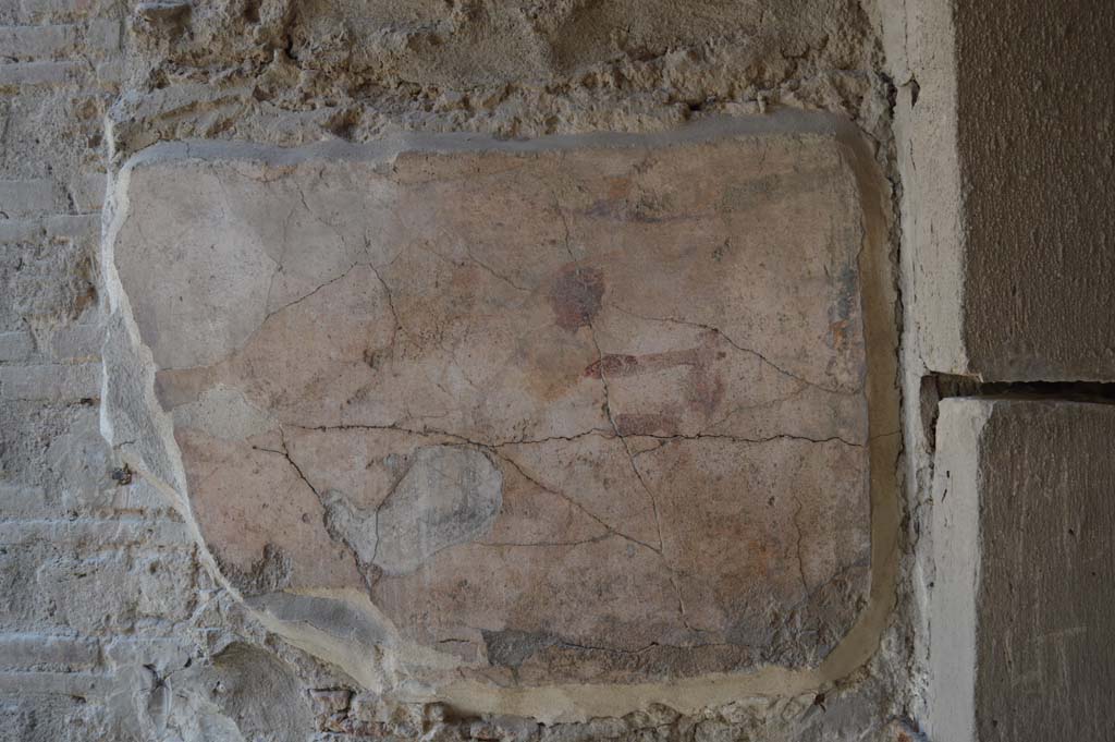 I.9.1 Pompeii. October 2017. East wall of vestibule, with remains of wall painting of Mercury and Hercules.
Foto Taylor Lauritsen, ERC Grant 681269 D�COR.

