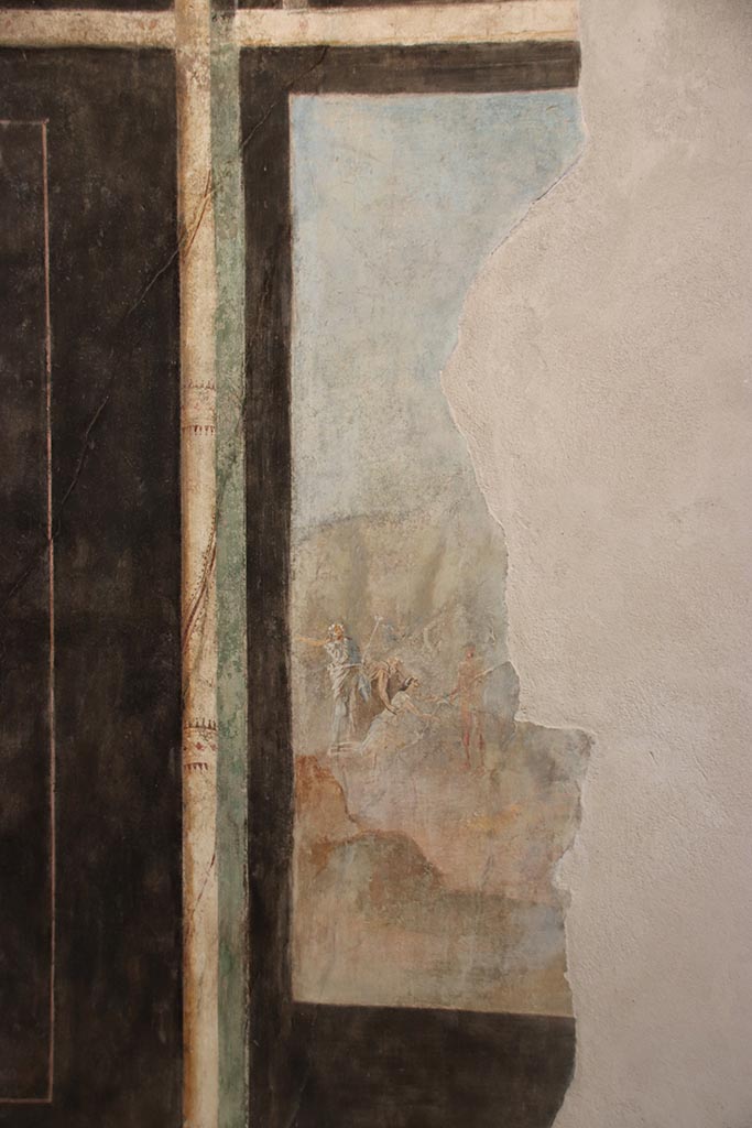 I.9.5 Pompeii. October 2024. Room 10, central painting on south wall. Photo courtesy of Klaus Heese