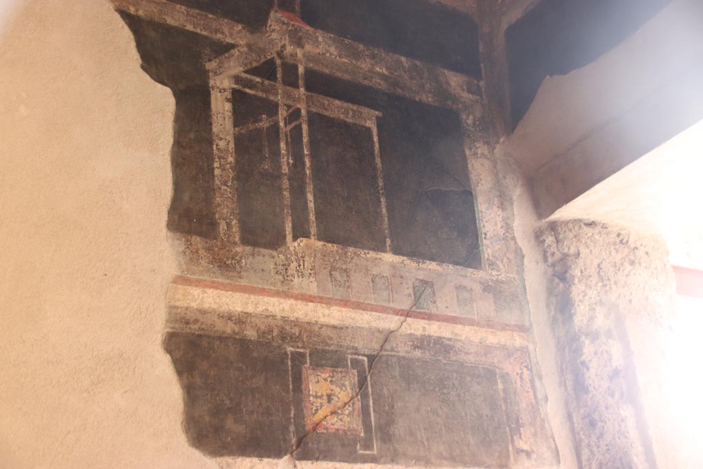 I.9.5 Pompeii. October 2024. Room 10, upper south wall at west end. Photo courtesy of Klaus Heese