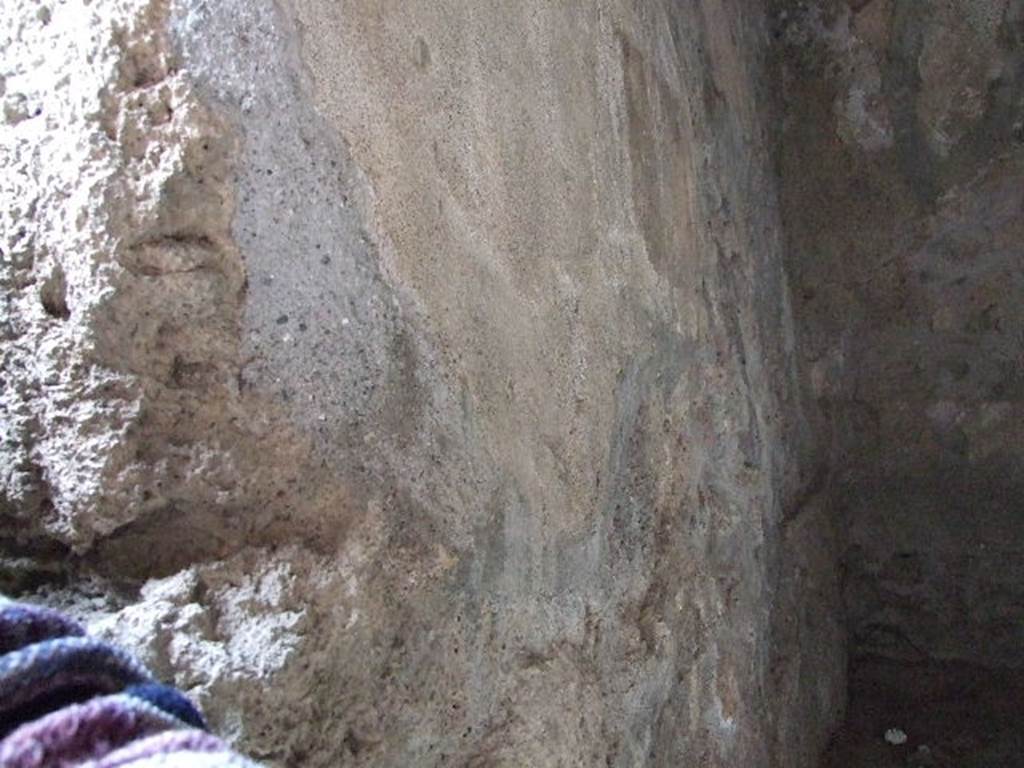 I.10.1 Pompeii. December 2006. Looking along north wall of atrium. Site of Lararium.  See Fröhlich, T., 1991, Lararien und Fassadenbilder in den Vesuvstädten.  Mainz: von Zabern. (L12:p.254).
