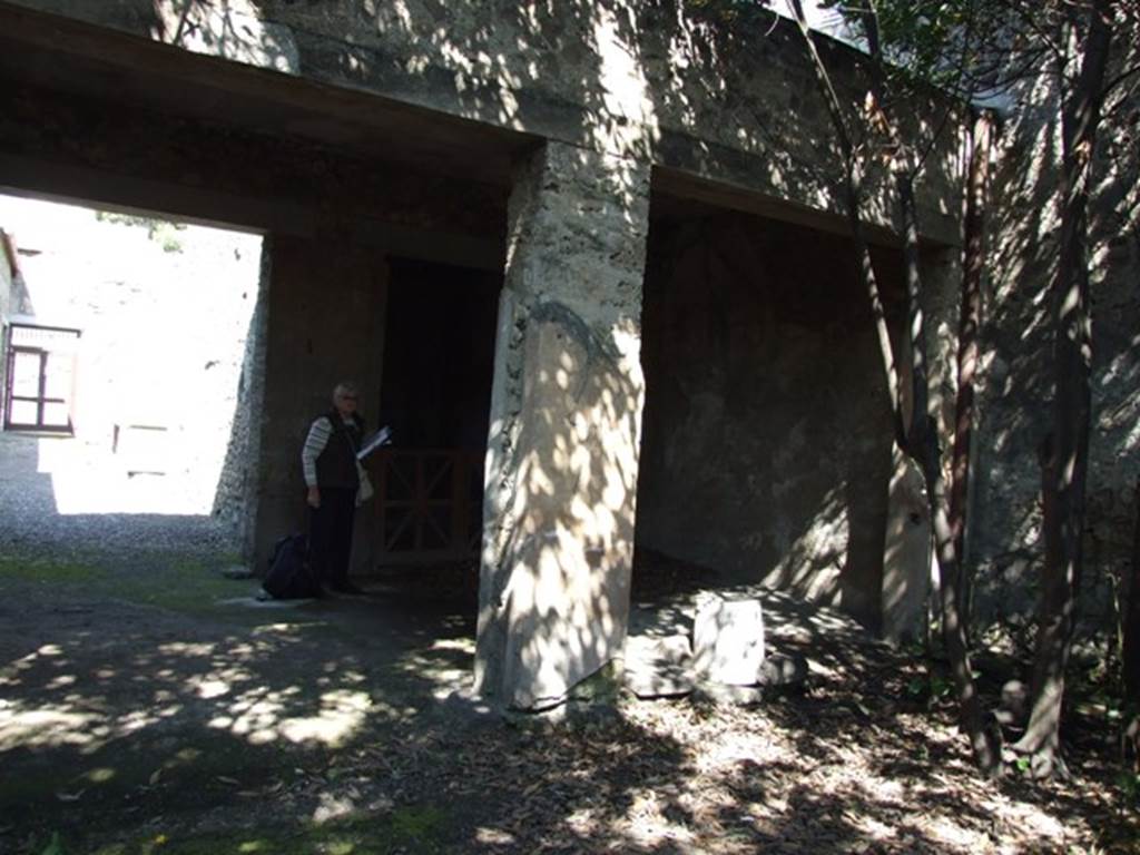 I.10.7 Pompeii. March 2009.  Looking north from the garden to the north portico and room 12.