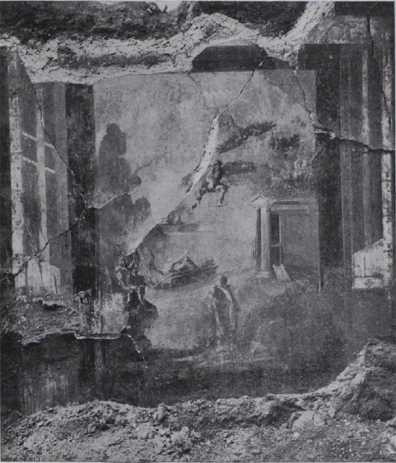 I.10.7 Pompeii. 1934. Room 12, painting from west wall of Daedalus and Icarus.
See Notizie degli Scavi di Antichit�, 1934, p. 291, fig. 12.
