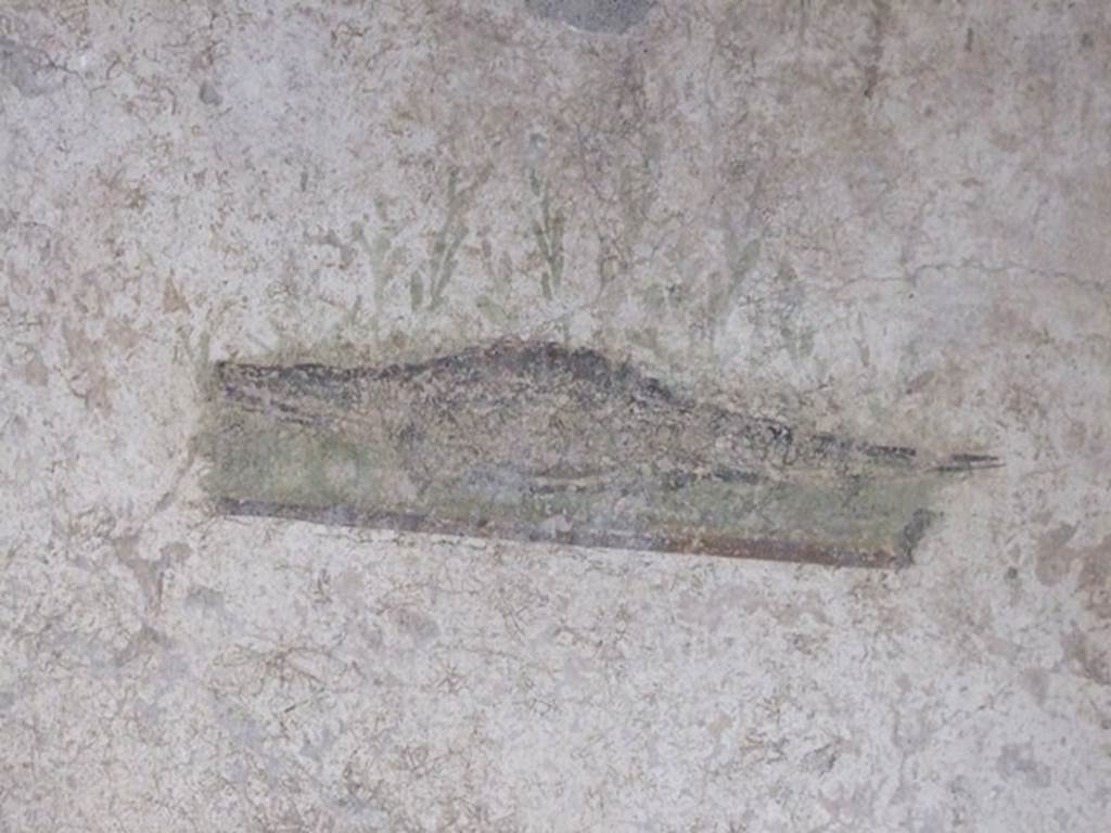 I.10.11 Pompeii. March 2009. Room 7, painting of a crocodile from the north end of the west wall of cubiculum.  See Bragantini, de Vos, Badoni, 1981. Pitture e Pavimenti di Pompei, Parte 1. Rome: ICCD.  (p.143).

