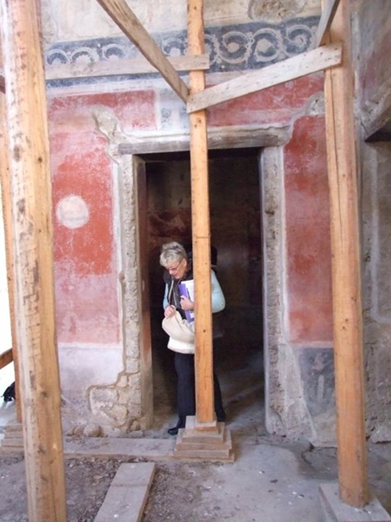 I.10.11 Pompeii. March 2009. Room 2, north-west corner of atrium, with doorway to room 9.  