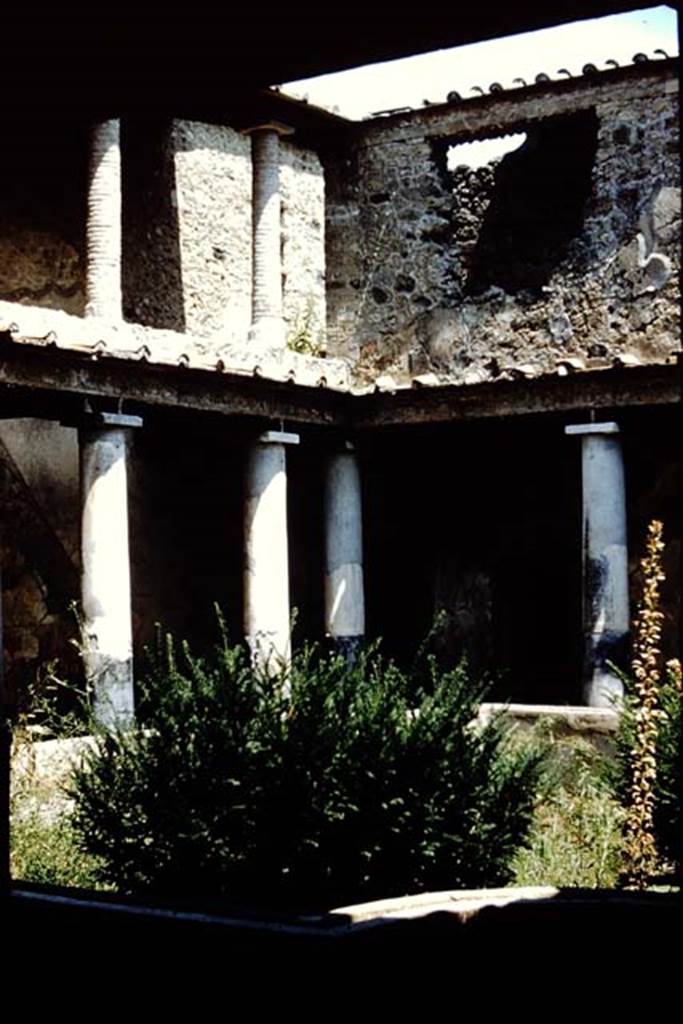 I.10.11 Pompeii. 1959. Room 10, looking towards the north-east corner of the peristyle. 
Photo by Stanley A. Jashemski.
Source: The Wilhelmina and Stanley A. Jashemski archive in the University of Maryland Library, Special Collections (See collection page) and made available under the Creative Commons Attribution-Non Commercial License v.4. See Licence and use details.
J59f0126

