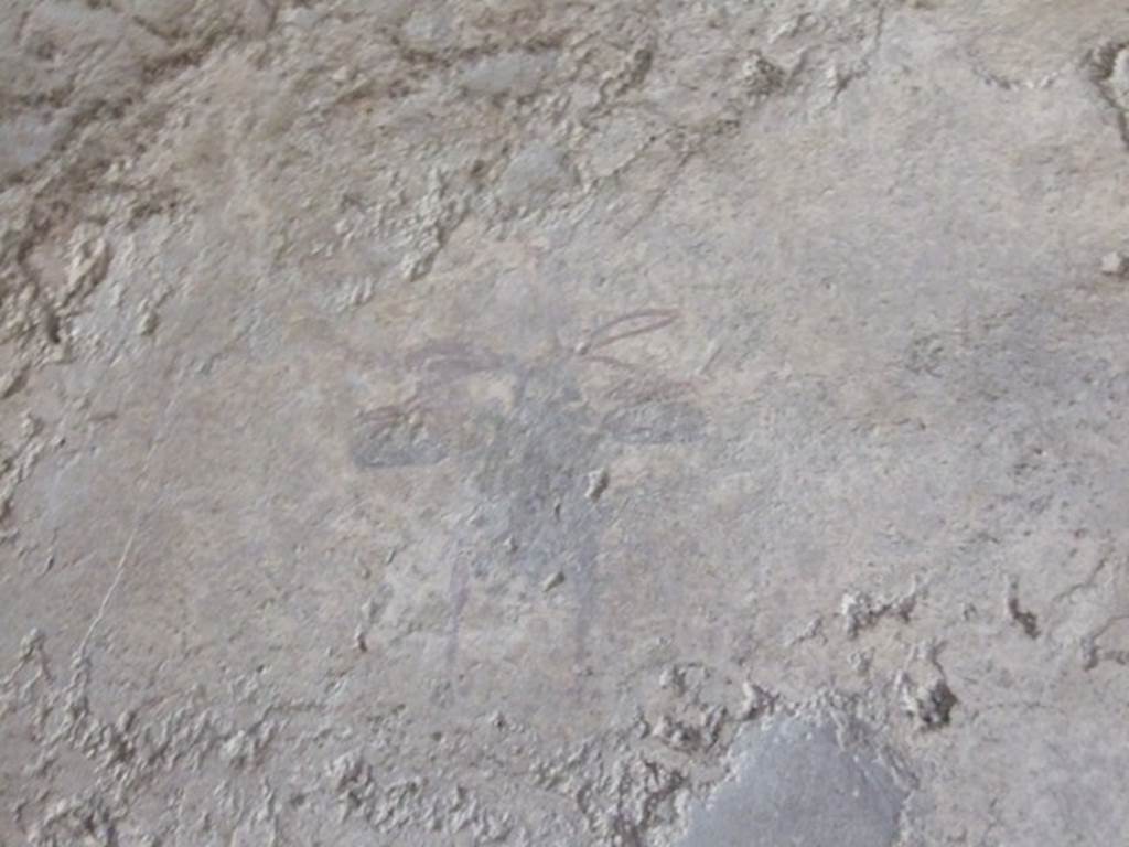 I.10.11 Pompeii. March 2009. Room 10, painting of hanging tambourine from west end of north wall of peristyle.  See Bragantini, de Vos, Badoni, 1981. Pitture e Pavimenti di Pompei, Parte 1. Rome: ICCD.  (p.145).
