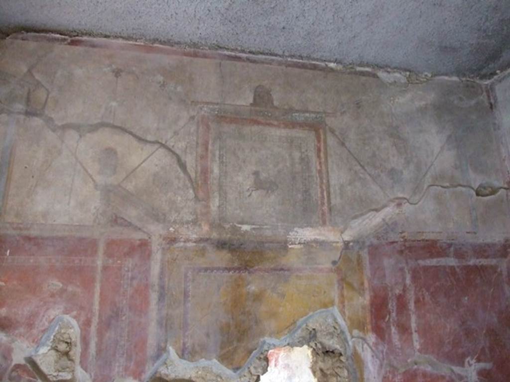 I.10.11 Pompeii.  March 2009.  Room 12.  Cubiculum.  North wall.  Upper part.