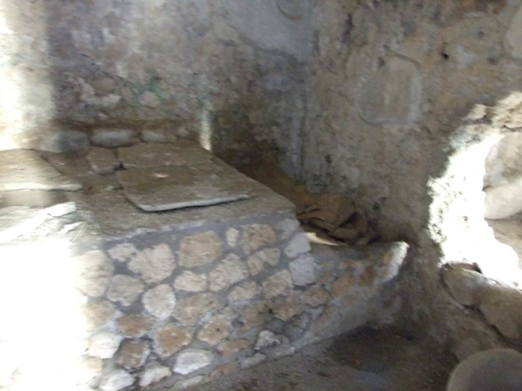 I.10.11 Pompeii. March 2009. Room 15, kitchen hearth and south-west corner.