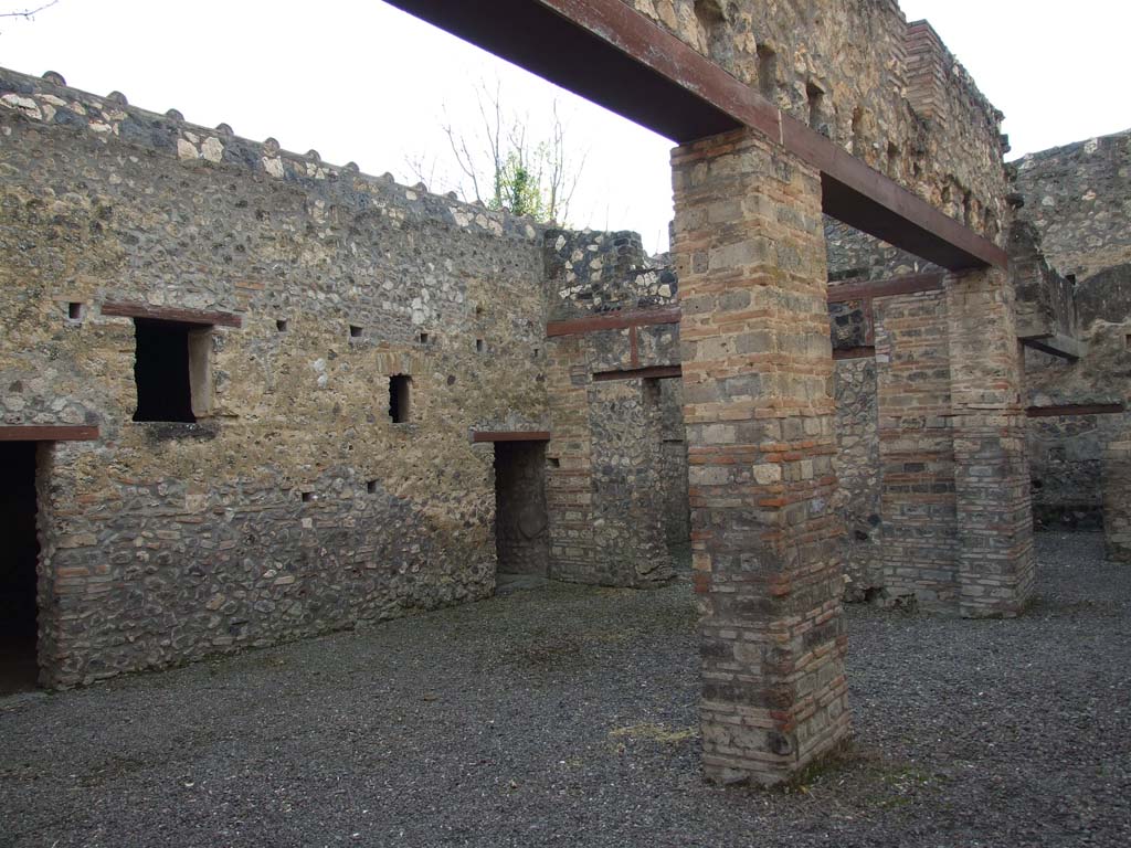 I.10.14 Pompeii. December 2006. Looking towards south-west corner of stable area.