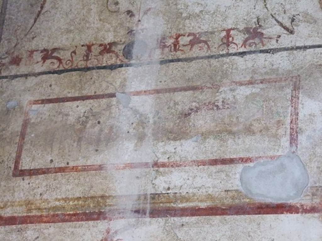 I.11.6 Pompeii. March 2009. Room 4, painted west end of north wall.  