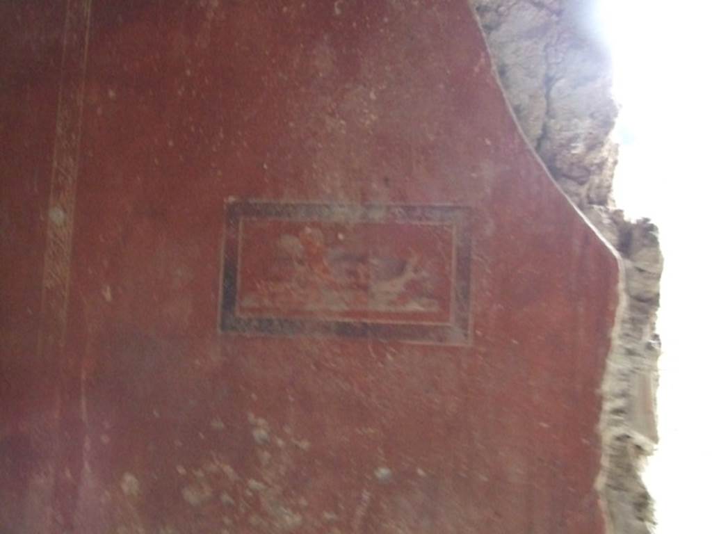 I.11.17 Pompeii. December 2007. Room 3, painted wall panel from west wall of triclinium.  