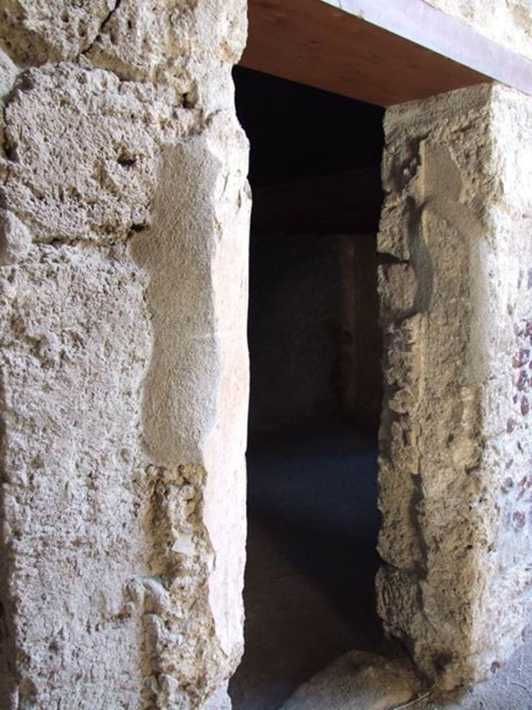 I.12.3 Pompeii.  March 2009. Doorway to room 4. Kitchen.